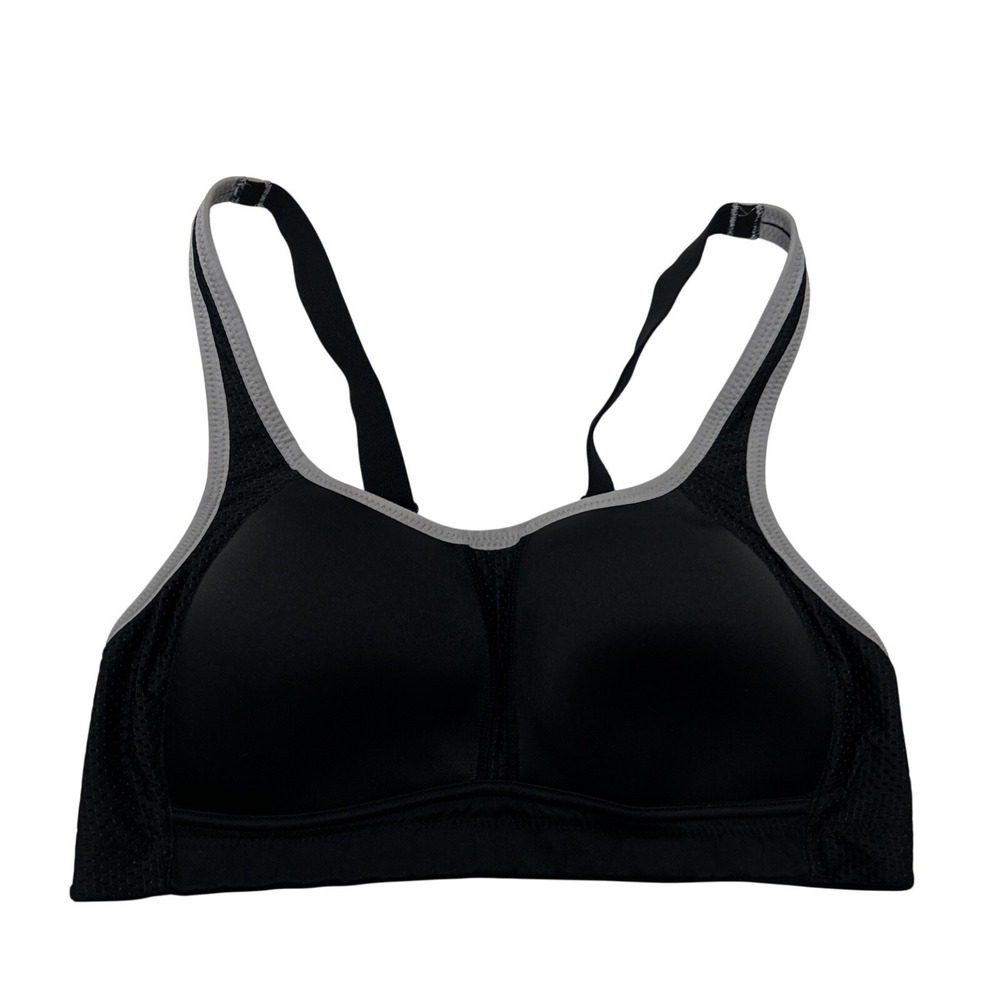 Wacoal Size 34C #852302  Kerri Wirefree Sports Bra In Black and Lilac Gray